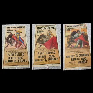 Lote 3 Carteles Toros Monumental Originales