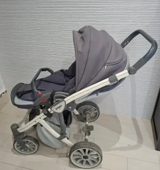 Carro de bebé Abex Sport gris y blanco