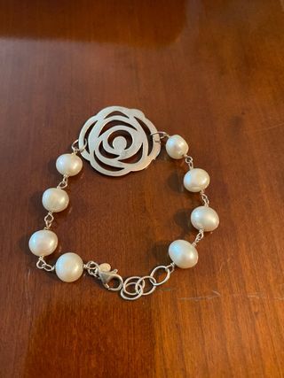 Pulsera TOUS Plata y Perlas Rosa de Abril