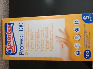 Lote 2 Cajas Guantes Spontex Protect 100 Talla S