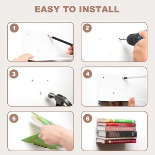 Juego 6 Estantes Flotantes para Libros