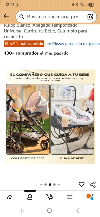 Mecedora automática para bebés