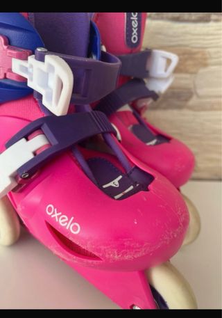 Patines Oxelo aprendizaje rosa y azul T 26