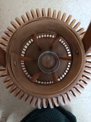 Farol de mimbre / ratán con asa