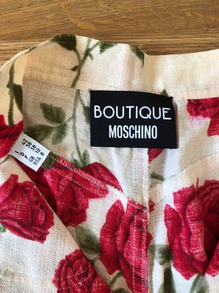 Moschino Boutique Pantalone Cotone Fondo Ecru