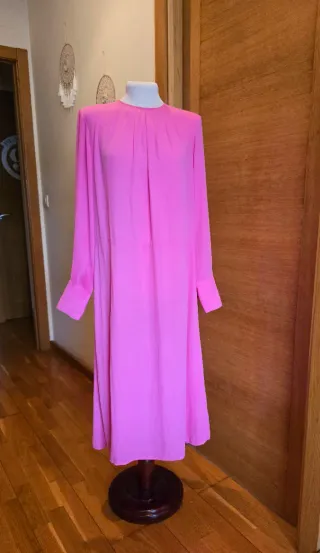 Vestido largo H&M rosa talla M
