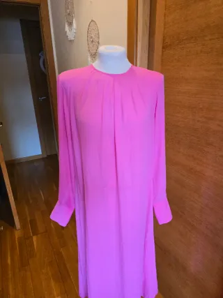 Vestido largo H&M rosa talla M