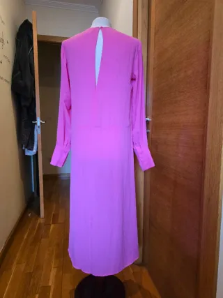 Vestido largo H&M rosa talla M