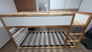 Cama Litera niño Ikea Kura reversible 90x200 cm