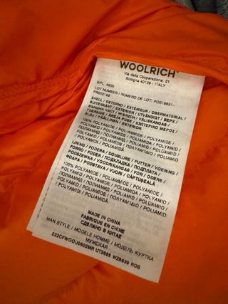 Piumino Woolrich Arancione Taglia M