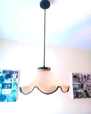 Lámpara Flor Cristal doble España 70s