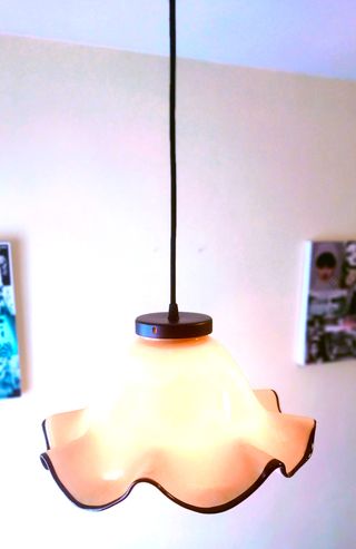 Lámpara Flor Cristal doble España 70s