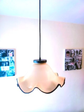 Lámpara Flor Cristal doble España 70s