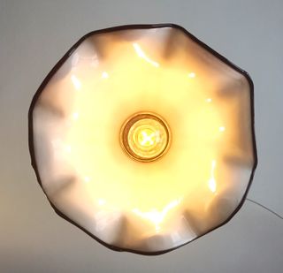 Lámpara Flor Cristal doble España 70s