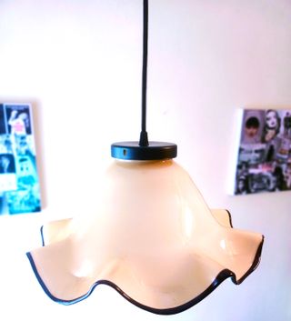 Lámpara Flor Cristal doble España 70s