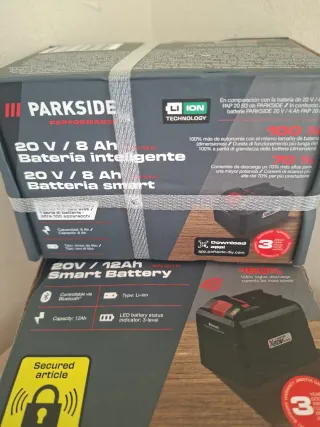 Pack Baterías Parkside 20V 8Ah y 12Ah