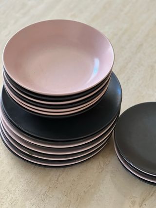 Vajilla cerámica 2 colores