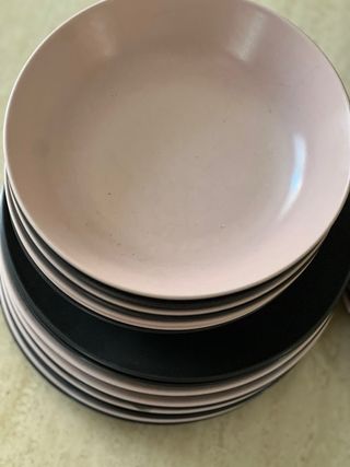 Vajilla cerámica 2 colores