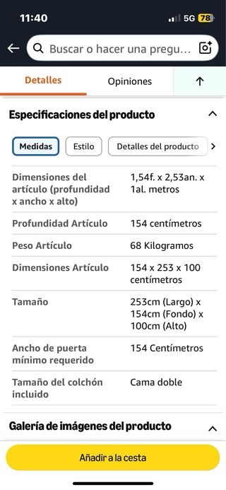 Sofá gris con CHAISE LONGUE y ARCÓN  COMO NUEVO