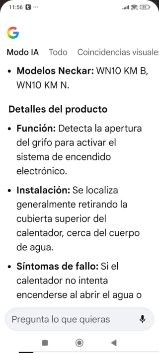 Microinterruptor Junkers Bosch Neckar NUEVO
