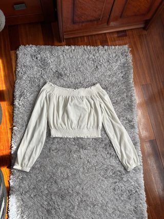 Blusa blanca manga larga