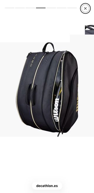 Paletero Wilson Defy V2 Negro y Dorado