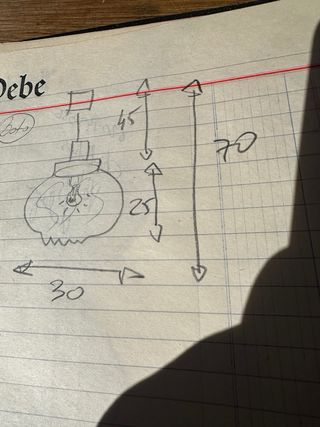 Lámpara Vintage Cristal Murano Mid-Century