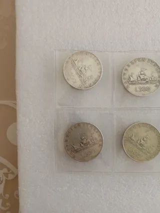 6 Monete 500 Lire Argento Caravelle