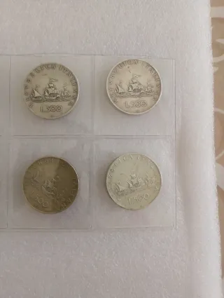 6 Monete 500 Lire Argento Caravelle