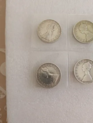 6 Monete 500 Lire Argento Caravelle