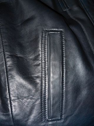 Chaqueta de cuero napa negra Zerimar hombre
