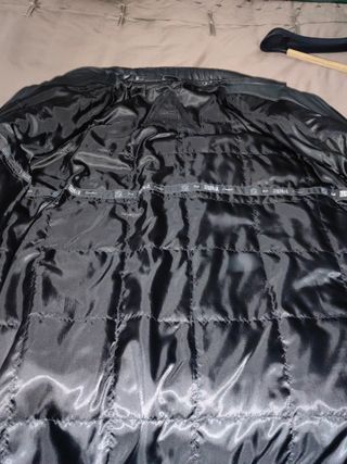 Chaqueta de cuero napa negra Zerimar hombre