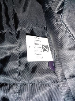 Chaqueta de cuero napa negra Zerimar hombre