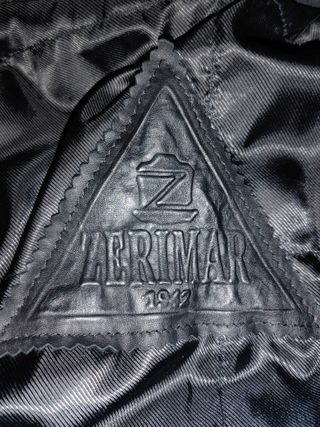 Chaqueta de cuero napa negra Zerimar hombre