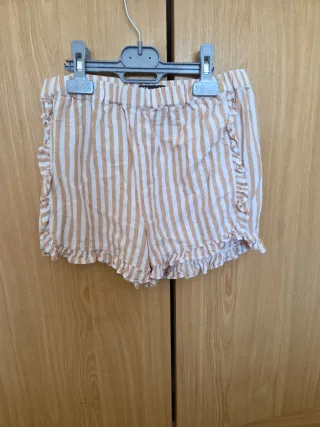 Pantalón corto niña rayas