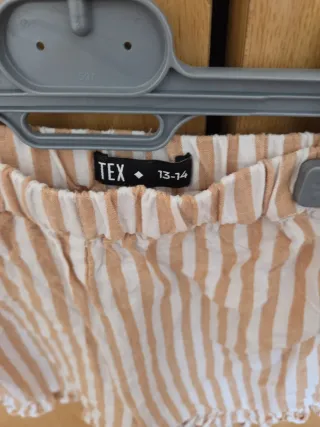 Pantalón corto niña rayas