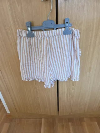 Pantalón corto niña rayas