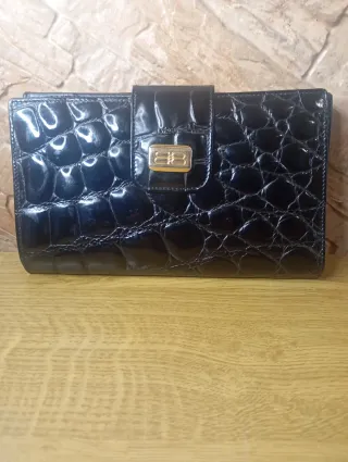 Cartera Balenciaga Vintage Piel Cocodrilo Negra