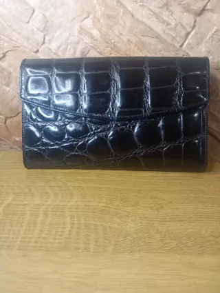 Cartera Balenciaga Vintage Piel Cocodrilo Negra