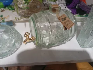 Botelleros cristal vintage sin usar ,3 piezas