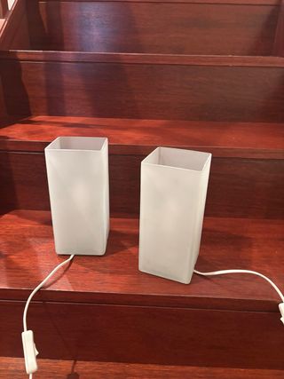 Lámparas cuadradas esmeriladas (2 unidades)