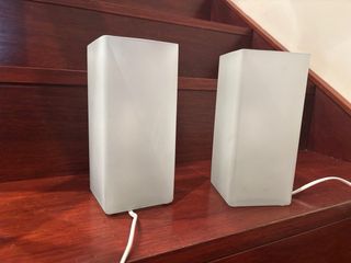 Lámparas cuadradas esmeriladas (2 unidades)