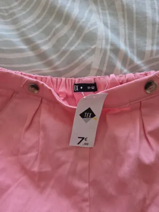Shorts rosa niña
