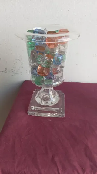 Lote de botellas de cristal decorativas