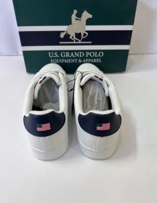 Sneakers U.S. Grand Polo bianche velcro 45