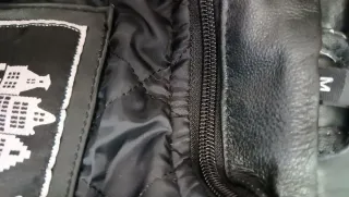 Chaqueta de moto de cuero para mujer C1Y3573