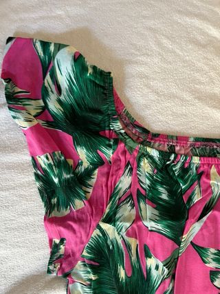 Vestido maxi verano estampado tropical