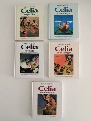 Cinco libros de la colección Celia de Elena Fortún
