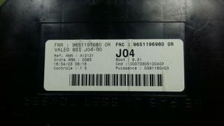 BSI Caja de fusibles Peugeot 307 J04 9651197680OR 9651196980OR 9651197680