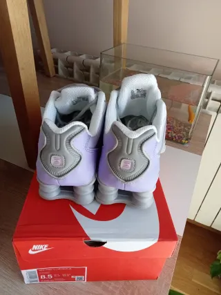 Zapatillas Nike Shox Mujer Morado Blanco